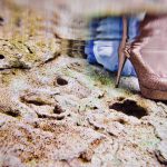 artistic wedding photography in cozumel underwater bridal shoes