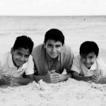 beach family kids in cozumel